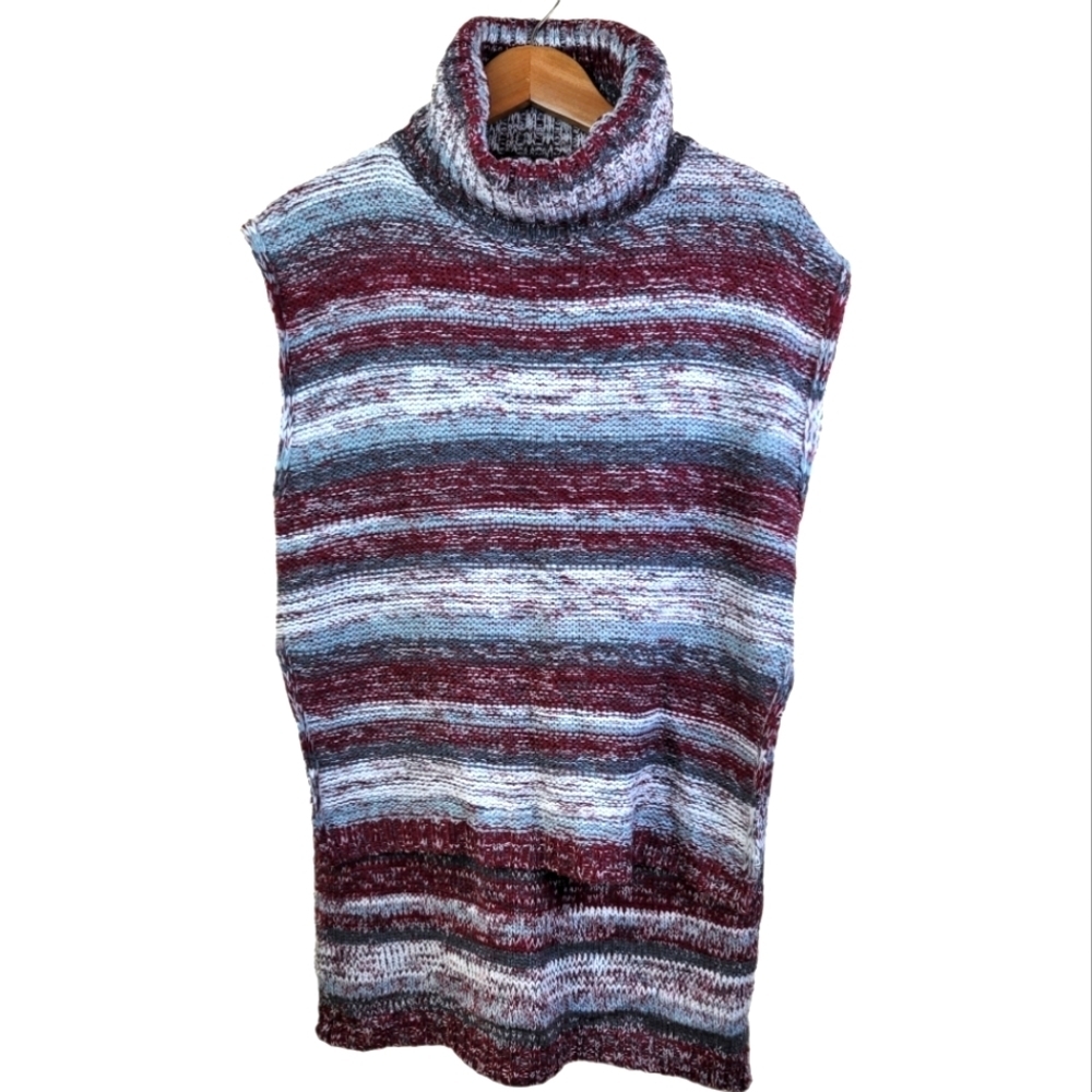 RAIN + ROSE sleeveless long back‎ turtleneck sweater/Tunic